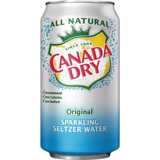 CANADA DRY SPARKLING SELTZER WATER 12 OZ. CAN 24 PK