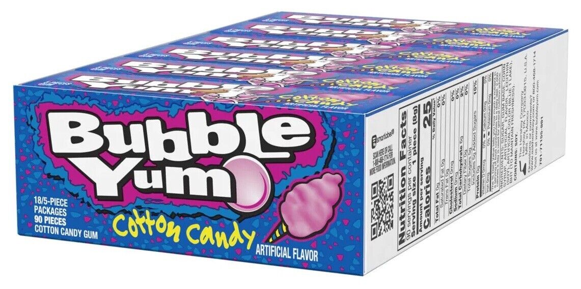 Bubble Yum Cotton Candy 5 Pcs 18/1