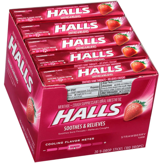 Halls Strawberry 9 Pcs 20/1