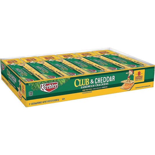 Kebbler Cracker Club Cheddar 1.8 Oz. 12/1
