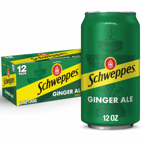 Schweppes Ginger Ale 12 Oz. Can 12/1